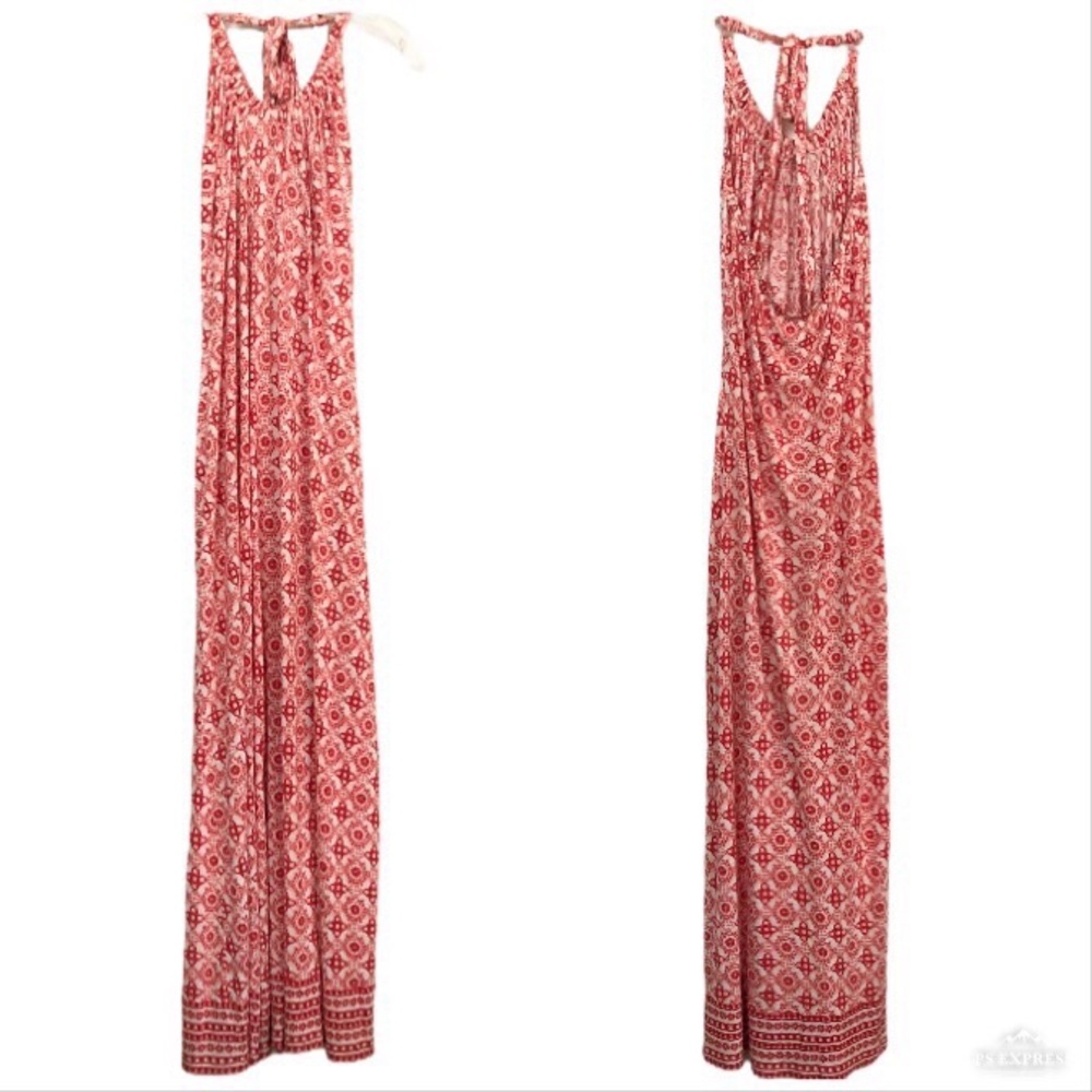 Joie Ikat Print Maxi Dress Halter Dress - Picture 2 of 8